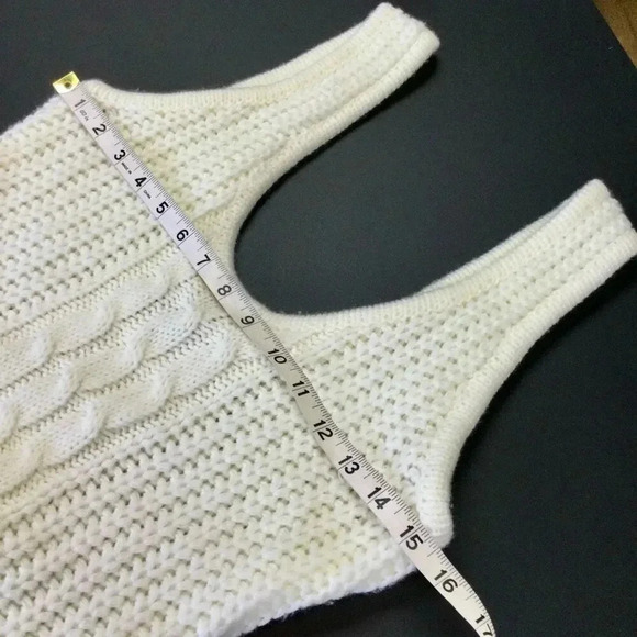 NWT Melrose with Love Womens Ivory Knit Scoop Neck Sleeveless Maxi Dress Large - Picture 10 of 13